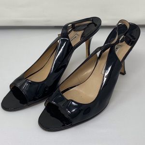 Manolo Blahnik open toe pumps